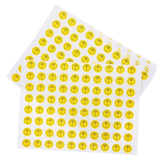 STOBAZA 800 Pcs Grounding Symbol Stickers Electrical Warning Labels Durable Protective Ground Warning Decals for Industrial Machinery Safety