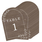 Big Dot of Happiness Rustic Wedding Table Numbers, Engagement and Anniversary Party Decor, Country Wedding Wood Centerpieces, Double-Sided 5 x 7 inches Paper Cards, Table Numbers - 1-20