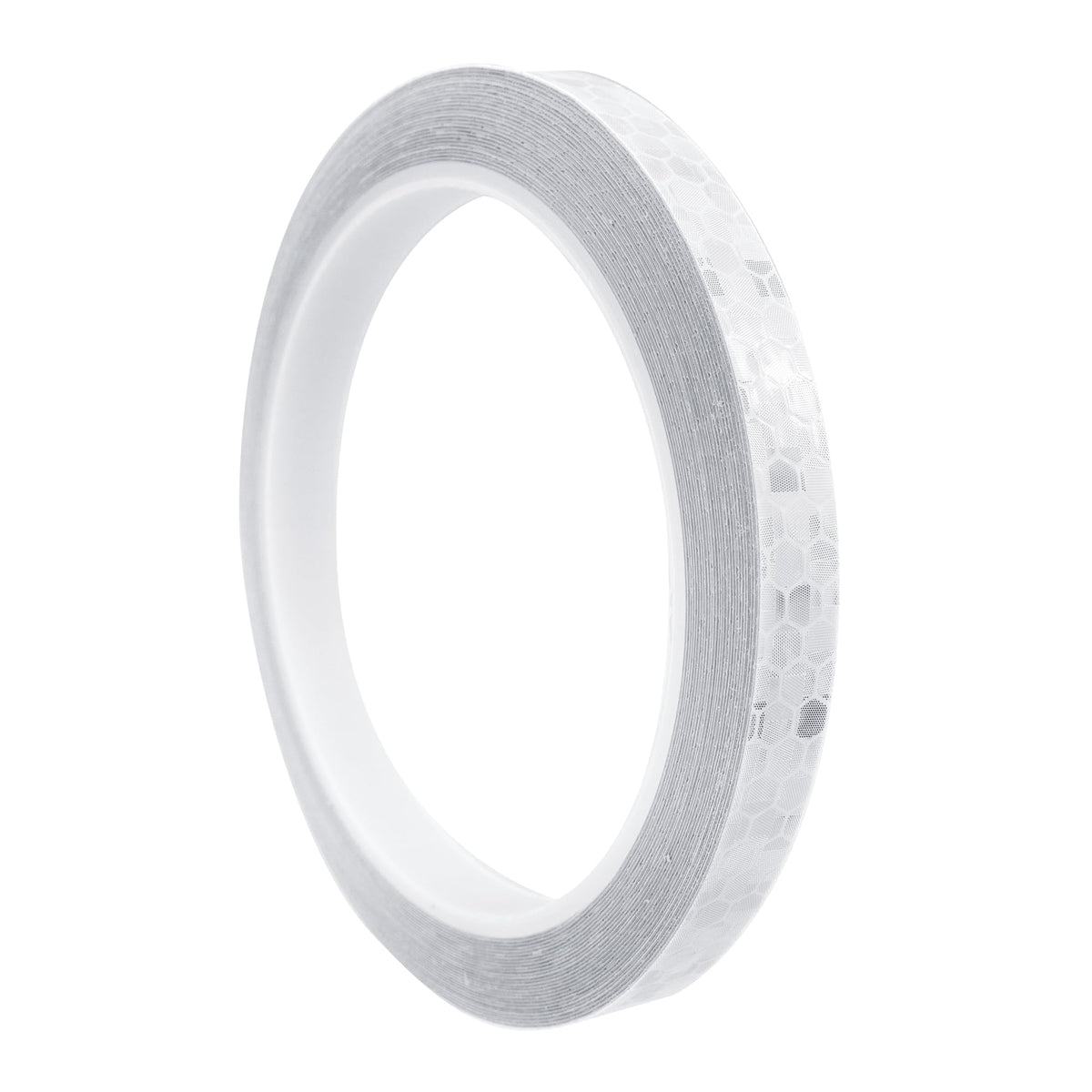 Quacc Reflective Tape 0.4" x 26 Feet Thin Warning Caution Reflector Tape Sticker Waterproof Adhesive Reflective Strip Roll Outdoor Safety for Vehicles Bike Scooter Helmet (White) White
