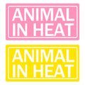 500 Pcs Animal in Heat Veterinary Labels 1x2 Inch – Estrus Cycle Tracking Stickers for Vet Clinics, Kennels & Breeding Farms – Heat Detection Monitoring Supplies