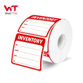 Inventory Control Labels 2x2 Inch Red Fluorescent Stickers for Warehouse