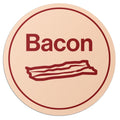 Bacon Stickers, Round Food Labels, 1 inch, Beige/Red, 600 Count | Meat Packaging Labels, For Delis, For Butcher Shops, For Restaurants, For Food Trucks Beige & Red 600 Labels