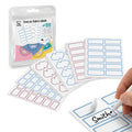 HX AURIZE Write-On Iron-On Labels for Clothing, 116 Pcs (Berry & Sky) Berry & Sky