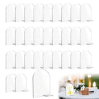 30 Pcs Clear Arch Acrylic Sign With Stand, Blank Arched Round Top Sheet for DIY Table Numbers, Wedding Photo Stand Holder, Party, Events, Parties Centerpieces Decor (4 x 6 Inch)