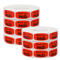 7000 Pcs Thank You Paid Stickers, 7 Rolls Self Adhesive Store Labels