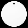 CleverDelights 3" Round Plastic Tags (White, 100 Pack) White