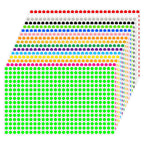 1/4" Round Color-Code Dot Sticker,Color Coding Circle Label (Multicolor) 16 Colors 0.25 X 0.25 inch