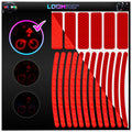 LOOM® Reflective Stickers for Bikes Rims | 18pc Brilliant-Red