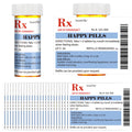 Kigeli 60 Pcs Happy Pill Stickers Medication Bottle Labels Pharmacy Gifts