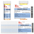 Kigeli 60 Pcs Happy Pill Stickers Medication Bottle Labels Pharmacy Gifts