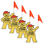 Kids Slow Down Sign with Flag for Yard – Caution Children at Play, Kids Playing Slow Down Marker for Neighborhood Street Safety (yellow) yellow
