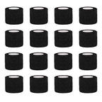16 Pack Self Adhesive Bandage Wrap, 1" X 5 Yards Black Elastic Cohesive Bandage for Sports,Wrist Ankle,Vet Wrap,Grip Tape 1 In-16Pack