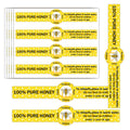 Tamper Proof Pure Honey Stickers 1×9 inch Tamper Evident Seals Labels Natural Honey Labels for Jars Bottle (250) 250