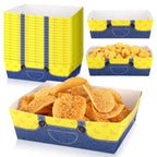 24 PCS Cartoon Yellow Party Food Trays Disposable