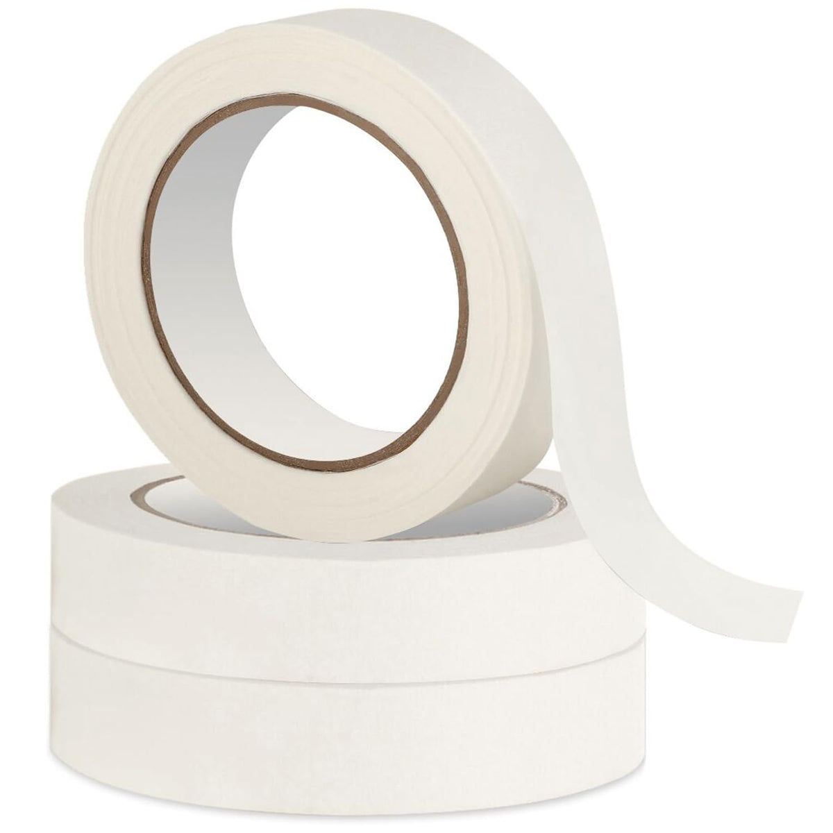 WANBAO Masking Tape Masking Tape Bulk 0.7 inch 55 Yards 3 Rolls for DIY Painting, Labeling, Packing, Craft, Art, etc, 165 Total Yards 0.7 Inch x 55 Yards x 3 Rolls White