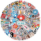 64pcs Veterinary Stickers - Cute Animal Care Vinyl Decals Pack for Vets, Students & Pet Lovers - Perfect for Phone Cases, Laptops, Luggage, Picnic Crafts, and Daily Decoration