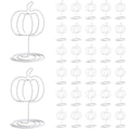 Rtteri 30 Pcs White Pumpkin Picture Holders 2 Inch Fall Table Number