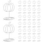 Rtteri 30 Pcs White Pumpkin Picture Holders 2 Inch Fall Table Number