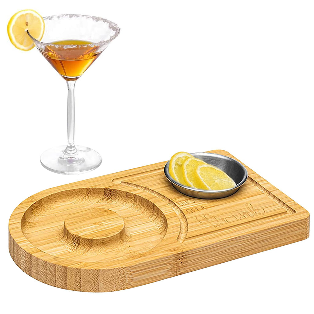 Solid Wood Margarita Rimmer for Home Bars & Parties (Rimmer+Board)