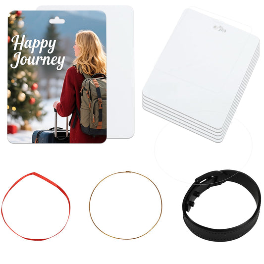 Sublimation Metal Blanks 20 PCS 3x4 Inch for Christmas Ornament and Luggage Tag Aluminium Double-Sided Printing Supported