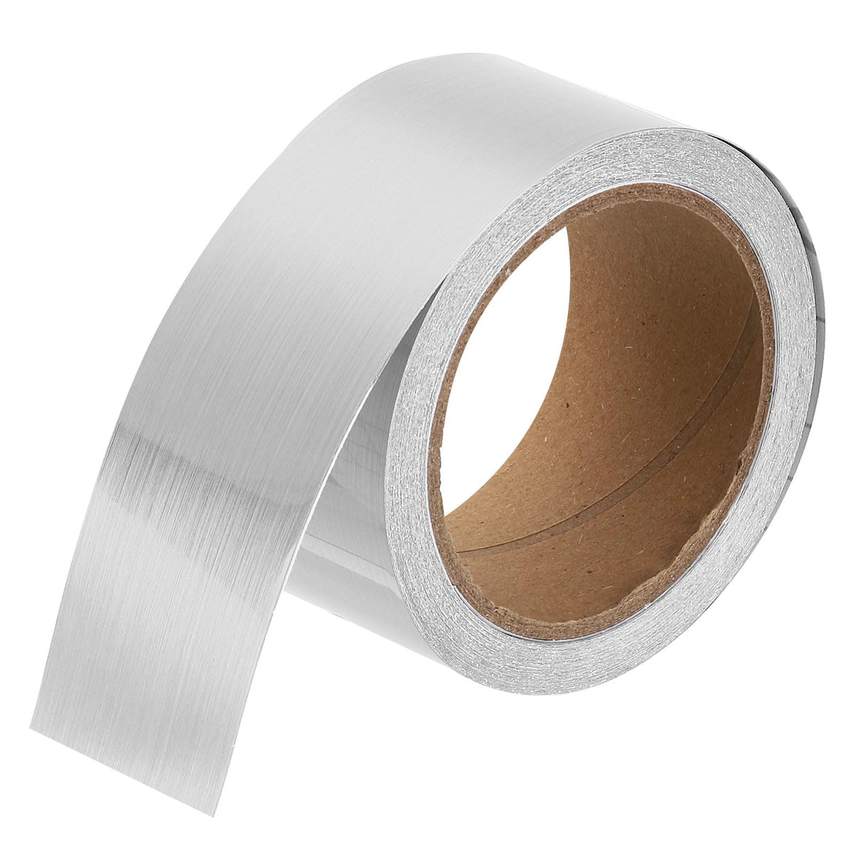 HARFINGTON Mirror Border Peel and Stick Wood Grain Tape 2" x 39ft Foil Self-Adhesive Waterproof Frame Sticker Removable Wallpaper for Bathroom Cabinet Door Photo Frame, Brushed Silver 2 IN x 39 FT