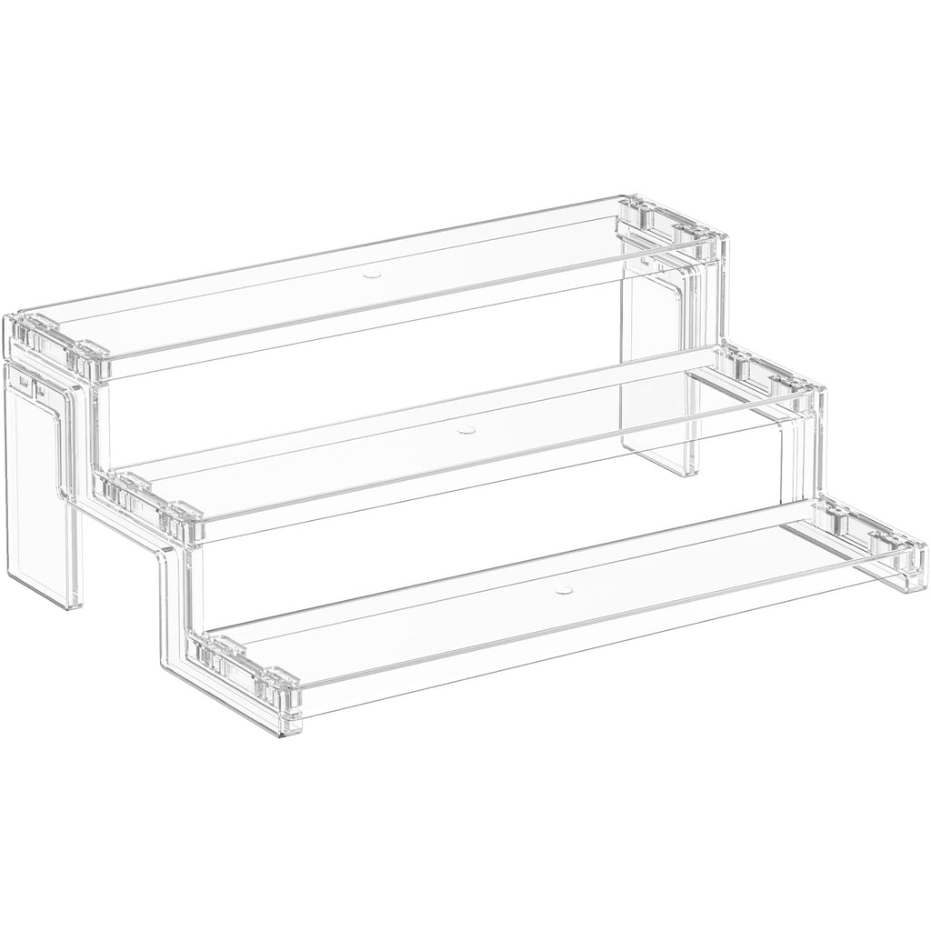 Lifewit 12″ Spice Rack, Perfume Cologne Stand, Tool-Free Assembly, 1 Pcs 12″3-Tier,1 pc Clear