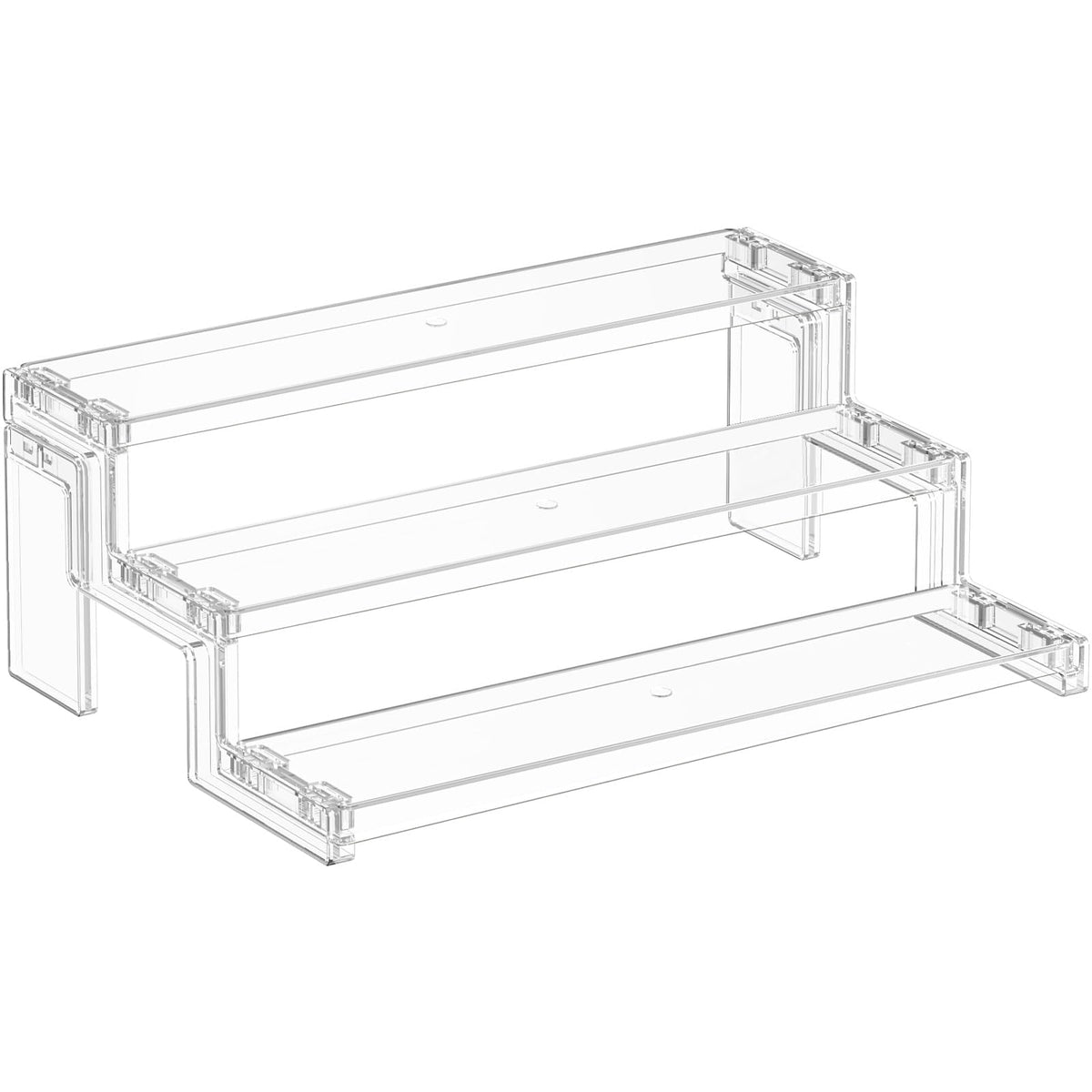 Lifewit 12″ Spice Rack, Perfume Cologne Stand, Tool-Free Assembly, 1 Pcs 12″3-Tier,1 pc Clear