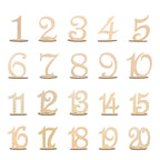 Wedding Table Numbers 1-20, Wooden Reusable Tabletop Signs with Stand for Wedding Reception Banquet Anniversary Party Birthday Bridal Shower Hotel Bar Restaurant Farmhouse Decorations