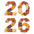 2026 New Year Charcuterie Number Tray, 12 Inch Cardboard Fillable Container, Party Decoration, Graduation Treat Holder (White, 12inch) White 12" x 10" x 1.5"