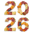2026 New Year Charcuterie Number Tray, 12 Inch Cardboard Fillable Container, Party Decoration, Graduation Treat Holder (White, 12inch) White 12" x 10" x 1.5"