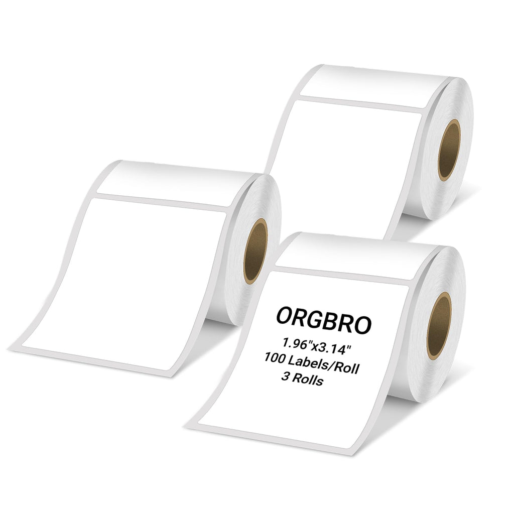 Universal Thermal Labels for 2&3 Inch Label Printers, 50×80mm, White 1.96"x3.15"