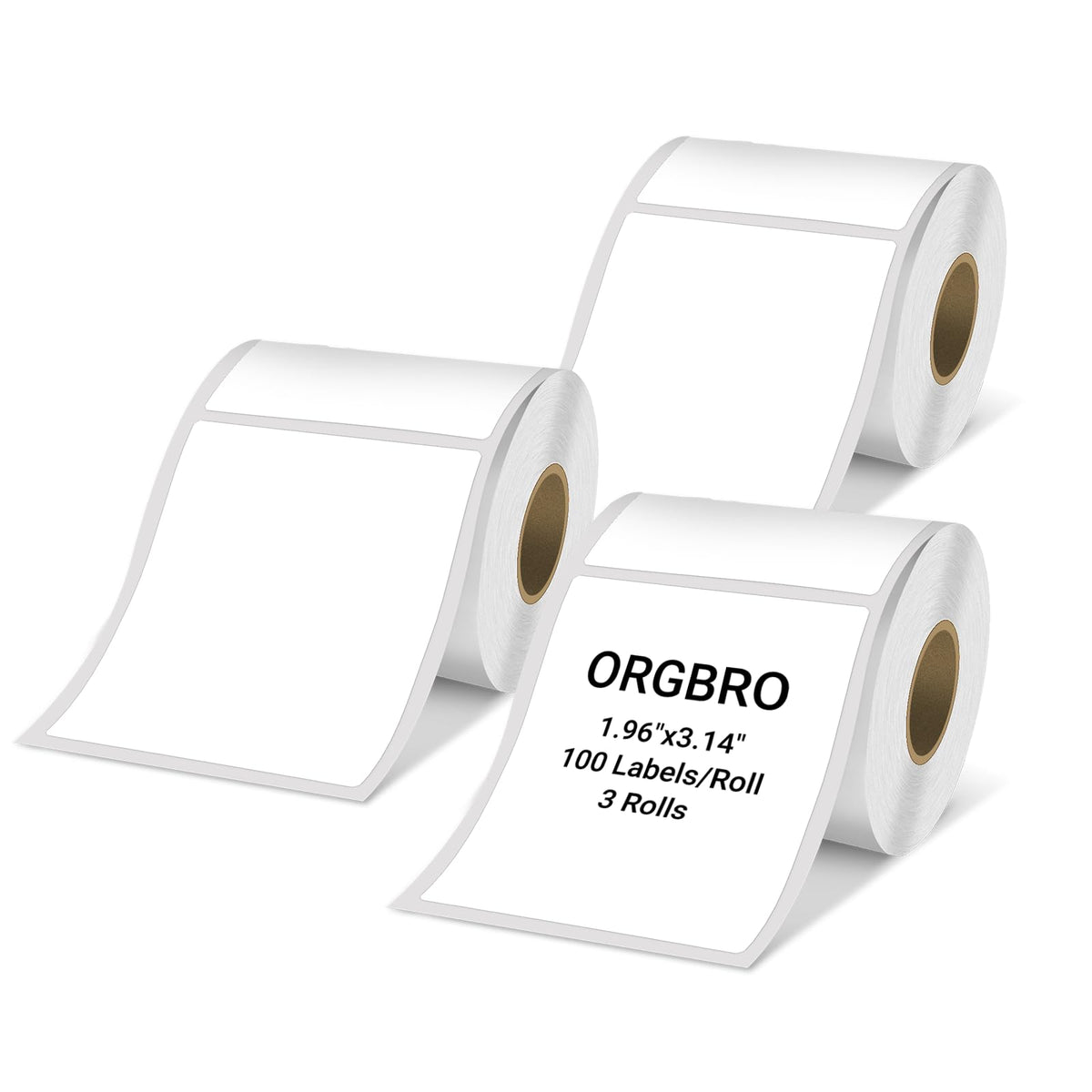 Universal Thermal Labels for 2&3 Inch Label Printers, 50×80mm, White 1.96"x3.15"