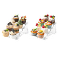 Buffet Risers, 4 Tier Display Risers,Food Risers for Buffet Table,Display Risers for Cake Shelves Retail (2pack) 2pack