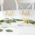Kifmurase 30 Sets Gold Wedding Table Numbers Clear Number Display Stand