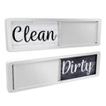 Dishwasher Magnet Clean Dirty Sign, Easy to Read & Slide, Strong Magnetism (Silver)