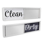 Dishwasher Magnet Clean Dirty Sign, Easy to Read & Slide, Strong Magnetism (Silver)