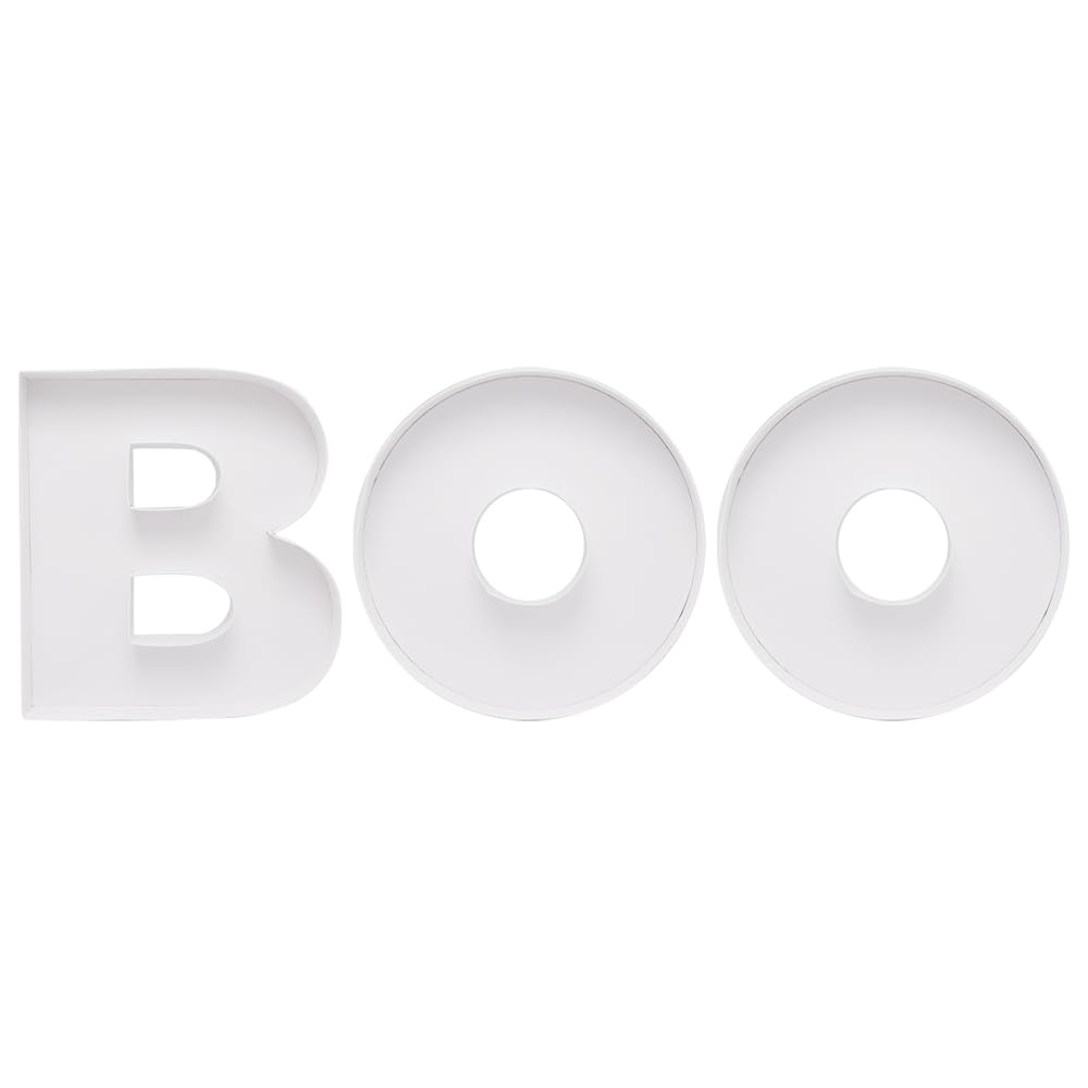 Cardboard Letter Fillable Charcuterie Board Candy Food Tray, 12.2 inch, Party Event Decoration (Boo Shape)