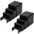 Chuangdi 20 Pcs Acrylic Display Risers, Black Plastic Product Stand Large Set