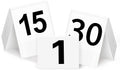 30 Packs Restaurant Table Numbers, Double Side Acrylic Table Tent Numbers for Restaurant Cafes Banquets - White 3.4 x 2.2 x 2.9 inches