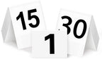 30 Packs Restaurant Table Numbers, Double Side Acrylic Table Tent Numbers for Restaurant Cafes Banquets - White 3.4 x 2.2 x 2.9 inches