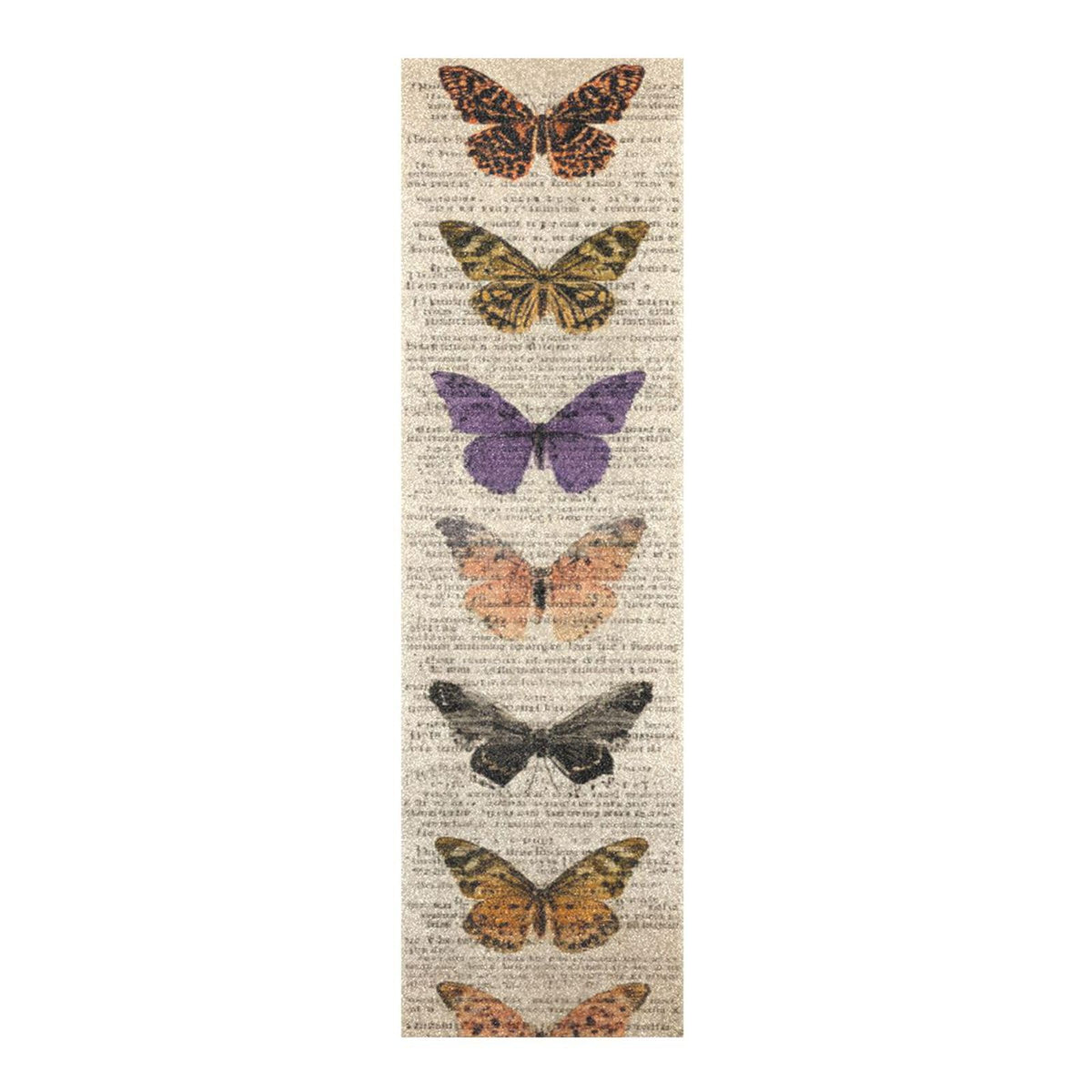 Skateboard Grip Tape Sheet 33.1 x 9.1 Inch Longboard Grip Tape Griptape Skateboard Scooter Sandpaper Griptape Beige Vintage Butterflies