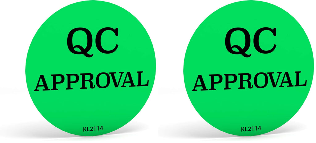 Kenco 2" Circle Inventory Control Stickers for Shipping and Inventory - 500 Permanent Adhesive Labels Per Roll Made in The USA (QC Approval, 2 Pack)