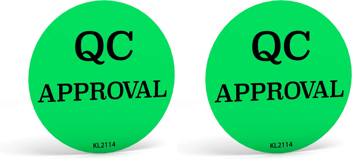 Kenco 2" Circle Inventory Control Stickers for Shipping and Inventory - 500 Permanent Adhesive Labels Per Roll Made in The USA (QC Approval, 2 Pack)