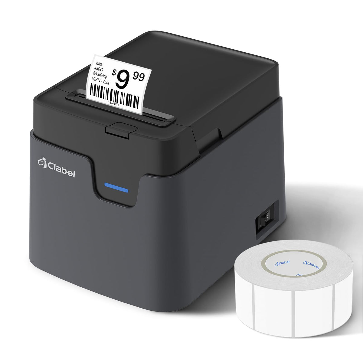 CLABEL 221D 2" Bluetooth Barcode Label Printer for Small Business Gray 2 Inch