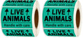 Remarkable Live Animals Please Handle with Care Stickers,2 X 3 Inch Fluorescent Fragile Shipping Label Stickers for Shipping and Packing (250 Adhesive Labels) (Pack of 2) 2 X 3 inch (Pack of 2)