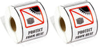 600 Protect from Heat Stickers, 2 x 3 Inch Caution Warning Stickers Package Labels for Safe International Shipping Moving Handling Package Labels, Adhesive - 2 Rolls of 300 (Pack of 2) 600 Labels (Pack of 2)