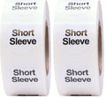White circle short sleeve clothing size stickers , 0.75 inch adhesive labels for retail apparel, pack of 2