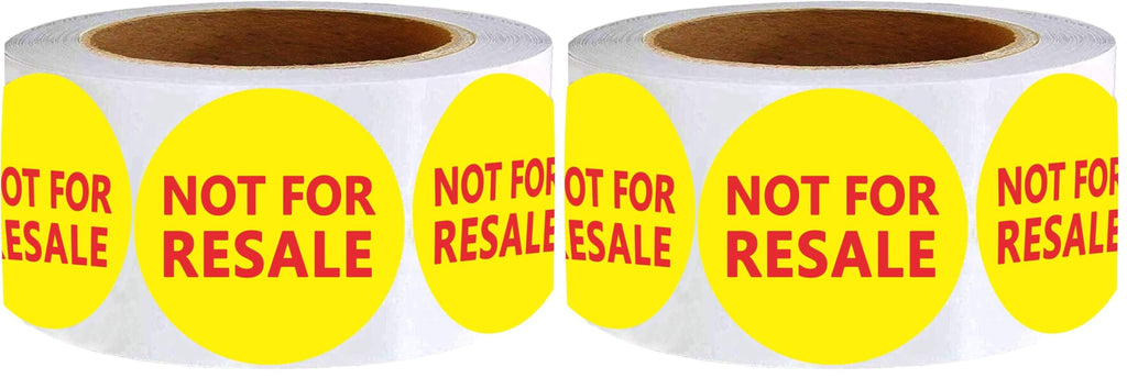 Top label Not for Resale Labels for Retail Store,2 Inch Inventory Stickers,500 Pcs Per Roll (Pack of 2) 2 inch (Pack of 2)