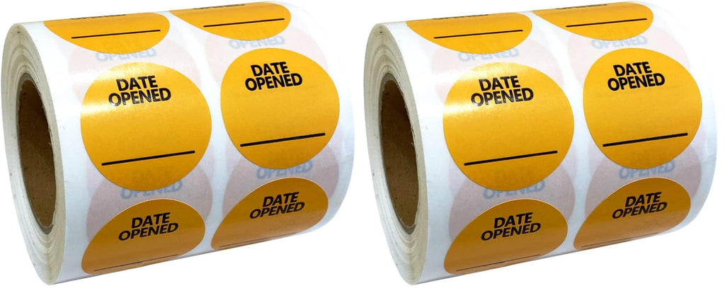 Date Opened Stickers,1.25 Inches Medication Instruction Labels,Permanent Paper Labels for Food Containers Kitchen Freezer Food Storage,1000 Pcs Per Roll (Pack of 2) 1.25 inch (Pack of 2)