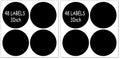 3" inch Round Chalkboard Labels - Reusable Round Chalkboard Stickers Pantry and Storage Stickers for Jars, Spice,Parties, Craft Rooms, Weddings and Organize Your Home & Kitchen-48PCS (Pack of 2) 3 inch (Pack of 2)